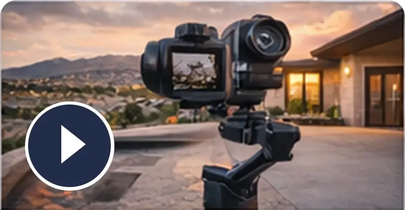 Interior video production setup inside a luxury home