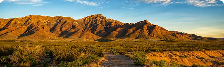 Franklin Mountains at sunset, West El Paso